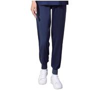 NSICBMNO Navy Scrub Trousers Womens Baggy Joggers Casual Summer Trousers Elasticated Waist Yoga Pants Cuffed Joggers Loose Sweatpants Tracksuit Bottoms Wide Leg Lounge Pants Workout Sport Leggings