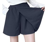 NSICBMNO Navy Skorts for Women UK Knee Length Shorts with Pockets Sexy Pencil Skirt High Waisted Skirt Cargo Athletic Skort Sport Biker Shorts Hotpants Summer Capri Pants for Work Office Travel