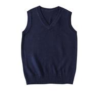 NSICBMNO Navy Women's Sleeveless Jumpers V Neck Jumpers Knitted Vest Tops Ribbed Knit Sweater Vest Cashmere Jumper Ladies Sleeveless Knitted Tank Top Pullover Sweater Knit Gilet Waistcoat Plus Size