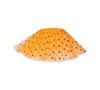 NSICBMNO Orange Tutu Skirts for Women - Mesh, Layered, Sequin, Mini, Tulle, Elasticated Waist, Pleated, A Line, Dance, Ballet, Party, Sparkly Skirt
