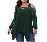 NSICBMNO Party Tops for Women UK Sexy Night Party Dress Women UK Sequin Shift Dresses for Gold Sequin Tops Green Sparkly Christmas Dress Christmas Dresses Plus Siz