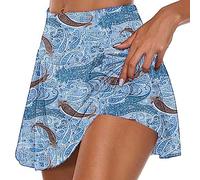 NSICBMNO Pleated Tennis Skirt for Women with Shorts Golf Skort High Waist Athletic Sports Mini Skorts Activewear Skirts & Skorts Sport Workout Running Skirt Lightweight Breathable 1-Blue2 XXL