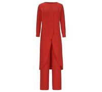 NSICBMNO Plus Size Co Ords Sets For Women Uk Summer Lounge Wear Sets Long Sleeve Wedding Guest Dress Loose Trousers Two Piece Outfits Loungewear Sets Casual Outfits Yoga Set Airport Outfits Red