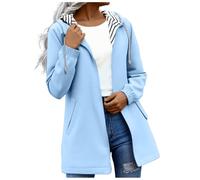 NSICBMNO Rain Coat Men Long, Light Rain Jacket Women - Packaway Waterproof Jacket With Hood Lightweight Trench Coat Long Sleeve Windbreaker Softshell Windproof Coats Petite Raincoat Windproof