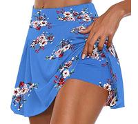 NSICBMNO Running Shorts Women Summer Girls Pleated Tennis Skirt with Built in Shorts Athletic Sport Skorts with Stretch Waist Comfy Cosy Stretchy Athletic Shorts Lightweight Sweatpants 4-Light Blue S