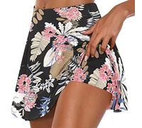 NSICBMNO Running Shorts Women Summer Girls Pleated Tennis Skirt with Built in Shorts Athletic Sport Skorts with Stretch Waist Comfy Cosy Stretchy Athletic Shorts Lightweight Sweatpants 4-Black S