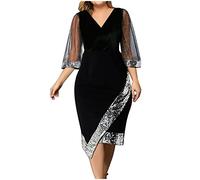 NSICBMNO Sequin Dresses for Women Long Sleeve Dresses Bodycon Party Dress Mini Sparkly Cocktail Work Rhinestone Dress Slim Fit Ball Gown Fancy