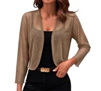 NSICBMNO Sequin Jackets for Women Sparkly Cardigans - Long Sleeve Cardigan Cropped Jackets, Glitter Party Tops Open Front Cardigans, Mesh Top Lightweight Cardigan for Going Out Club Party
