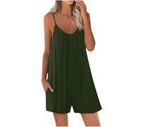 NSICBMNO Shorts Dungarees For Women Uk Harem Jumpsuit Short Overalls Baggy Dungarees Vests Gym Shorts All In One Jumpsuits Going Out Beach Romper Summer Playsuit With Pockets