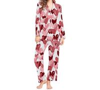NSICBMNO Shorts womens Pjs Size 10-12 heart Pajamas For girfriend And Dog Ladies Cotton Pyjamas Size 12-14 Short Pjs For women Sets women'S Pyjamas Set Thermal