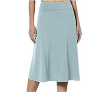 NSICBMNO Skirts for Women UK Long Pleated Skirts Midi Flared Tennis School Summer Pencil A Line Midi High Waisted Ladies Pull On