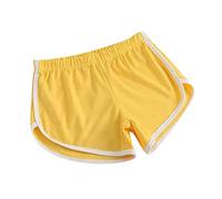 NSICBMNO Sports Shorts Women Summer Elastic Waist Shorts Ladies Athletic Yoga Dance Pants Activewear Breathable Workout Running Dolphin Active Lounge for Sleep 1-Yellow S