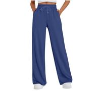 NSICBMNO Straight Leg Joggers Womens Fleece Lined Trousers Elastic Waist Trouser Casual Tracksuit Bottoms with Pockets Casual Joggers Cargo Pants Gym Leggings for Hip Hop Gym Jogging