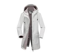 NSICBMNO Waterproof Jackets Women, Womens Waterproof Jackets - Fleece Lined Jacket Rain Coat Long Parka Coats Warm Windbreaker Thermal Winter Coats Full Zip Hoodie Hooded Trench Coat Long Raincoat