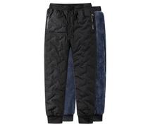NSICBMNO Waterproof Trousers Womens Plus Size Fleece Lined Joggers with Zip Pockets Winter Thermal Warm Trousers Drawstring Sweatpants Elasticated Waist Trousers Sherpa Lined Tracksuit Bottoms M-8Xl