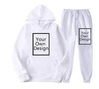 NSICBMNO White Co Ord Sets For Women Sweatsuits Personalised Joggers Oversized Hoodie Custom Sweatshirt Ladies Tracksuit Sets 2 Piece Outfits Loungewear Travel Outfits Streetwear