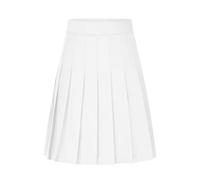 NSICBMNO White Pleated Skirts for Women UK Elasticated Waist Short Summer Skirts with Shorts Knee Length Flared A Line Skirt Midi Boho Short Pleated Skirt for Tennis Workout Casual Beach Work