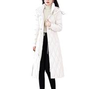 NSICBMNO White Womens Winter Jackets Puffer Coats Long Quilted Coats With Removable Sleeves Warm Trench Coat Lightweight Padded Jacket Down Coat Quilted Jackets With Pockets Warm Outwear Plus Size