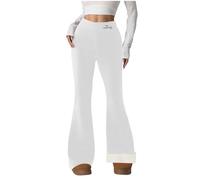 NSICBMNO Wide Leg Joggers for Women UK Fleece Lined Walking Trousers Women Leggings for UK Multipack Thermal Cuffed Fleece Pyjama Bottoms Winter Pants Trousers Petite Petite Joggers Womens