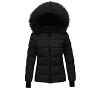 NSICBMNO Winter Coats For Women Uk Short Down Jacket Puffer Coat With Faux Fur Hood Lightweight Quilted Jackets Waterproof Parka Coat Hooded Padded Jackets Short Winter Jacket Hoodie Ovarcoat