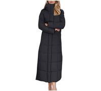 NSICBMNO Winter Jacket For Women Uk Long Coat Maxi Puffer Coats Oversized Down Coats Longline Hoodie Parka Jacket Quilted Coat Full Zip Hoodie Casual Winter Plain Padded Jackets Hiking Outwear