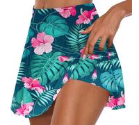 NSICBMNO Women Green Tennis Skirt with Shorts Golf Skorts Sport Skirts Mini Skirt Workout Running Skort Athletic Tennis Women's Athletic Skorts Lightweight Active Skirts with Shorts Mini