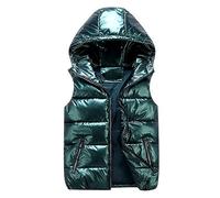 NSICBMNO Women 'S Lightweight Puffer Vest Hooded Jacket Ladies Winter Coat Vest Sale Clearance Quilted Cropped Short Gilet Padded Jacket Sleeveless Full Zip Hoodie Sport Gilet High Collar Vest