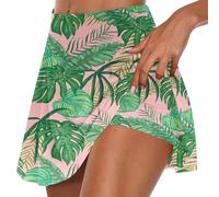 NSICBMNO Women's Active Athletic Skort Lightweight Tennis Skirt with Shorts Running Skirt Golf Skorts Summer Skirt Sport Skirts High Waisted Mini Skirt for Running Golf Tennis Workout Casual Green