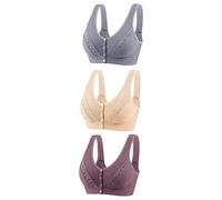 NSICBMNO Women's Front Closure bras Wirefree bras Front Fastening Bra Daily comfort Wireless Bra full support Sports Bra wide strap bras Full Coverage bras Push Up bras Seamless bralettes