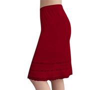 NSICBMNO Women's Half Slips Long Underskirt Lace Petticoat Under Dress Knee Length Skirts Waist Slips Ladies Cling Resistant Underskirt Anti Static Half Slip Tummy Control Petticoats, Xl