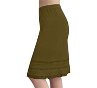 NSICBMNO Women's Half Slips Long Underskirt Lace Petticoat Under Dress Knee Length Skirts Waist Slips Ladies Cling Resistant Underskirt Anti Static Half Slip Tummy Control Petticoats, S