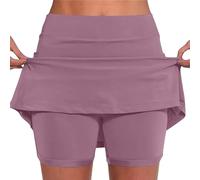 NSICBMNO Women's Pink Tennis Skirts Plus Size High Waisted Skorts Workout Golf Skorts with Shorts Underneath Skirts Quick Dry Skort Gym Skorts Athletic Running Skirts Sport Shorts Golf Skorts