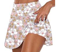 NSICBMNO Women's Pleated Tennis Skirt with Shorts High Waist Athletic Golf Skorts Ladies Activewear Skirts & Shorts Workout Running Skirt Lightweight Breathable Workout Running Skirts 1-Pink6 XXL