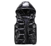 NSICBMNO Womens Quilted Coat With Zip Pockets Plain Sleeveless Down Jacket Hooded Zip Up Vest Winter Wear Bodywarmer Thermal Vests Reflective Outwear Jacket For Autumn Camping Travelling Hiking