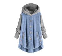 NSICBMNO Women'S Sherpa Jacket Fleece Button Up Jacket Teddy Bear Coat Casual Fleece Jumper Jacket Sherpa Cardigan Jacket Fuzzy Sweatshirt Double Fluffy Hoodie Comfy Loungewear Faux Fur Coat