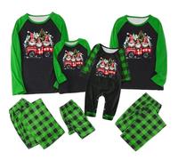 NSICBMNO Womens Silk Pyjamas Set Christmas Matching Family Pyjamas Outfit Set Mens Pj Pants With Pockets Chrsitmas Pjs His And Her Matching Christmas Pjs Green Family Match For