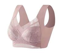 NSICBMNO Women's Underwire Bra Plus Size Padded Bras Lace Bralette Full Coverage Bras Minimizer High Impact Sports Sexy Push Up Wireless Surpport Lounge Bralette Libiyi Bra