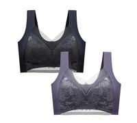 NSICBMNO Women's Underwire Bra Plus Size Padded Bras Lace Bralette Full Coverage Bras Minimizer High Impact Sports Sexy Push Up Wireless Surpport Lounge Bralette Libiyi Bra