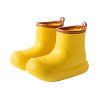 NSICBMNO Yellow Wellington Boots Kids - Rain Boot, Boys Girls Short Wellies, Waterproof Non Slip Shoes, Platform Boots, Outdoor Playing Welly Boot For Toddler Little Kid