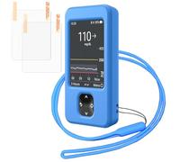 NSJ Silicone Dexcom G7 Receiver Case | Diabetes Travel Case, Free Lanyard & Screen Protector Included | Durable Diabetes Accessories | Silicone Diabetic Dexcom Cover Case | Diabetes Travel Case Blue