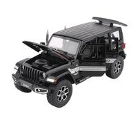 NSJGCQREL Diecast 1:22 For Jeeps Wrangler Rubicon Scale Alloy Car Models Vehicle Model Display Simulation Vehicle Collection Keepsake(Black)