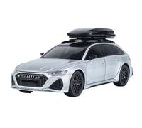 NSJGCQREL Diecast 1:24 For Audi RS6 Alloy Car Models Simulation Exquisite Scale Vehicle Model Display Collection Souvenirs Keepsake(Silver)