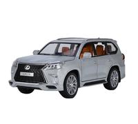 NSJGCQREL Diecast 1：24 For Lexus LX570 SUV Scale Alloy Car Models Simulation Luxury Metal Vehicle Model Display Collection Keepsake(Silver)