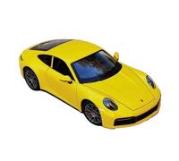 NSJGCQREL Diecast 1:24 For Porsche 911 Carrera 4S Alloy Car Models Scale Model Kits Openable Doors Vehicle Decorative Souvenirs Keepsake(Yellow)