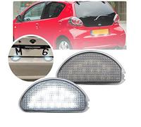 NSLUMO 2pcs LED License Number Plate Lights Compatible With To.yo.ta Aygo 2005-2014 MKI AB10 OEM#:81270-0H010 Canbus Aygo Led Tail Tag Lamps