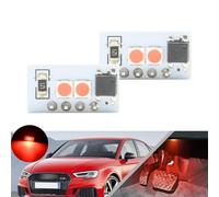 NSLUMO 2Pcs Red LED Footwell Courtesy Lights For Au.di A3 S3 RS3 Sedan/Sportback Q2 Q3 RS Q3 Sportback Q4 e-tron Under Dashboard Panel Board Lamp Interior Footwell Lamp