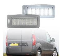 NSLUMO 2X LED Number License Plate Lights - Fiat Doblo 2010-2022 & Op.el/Vauxhall Combo D 2012-2018 Barn Door Models - White Xenon LED - Waterproof - Plug & Play