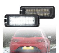NSLUMO 2X Number License Plate Lights LED Number Plate Lamps Compatible with Seat Leon Mk2 Mk3 Altea XL Van Exeo ST/Kombi LED License Plate Lights Car parking Lamp
