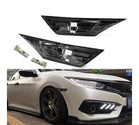 NSLUMO Front LED Side Marker Lights for Honda Civic 10th Gen 2016-2021 Coupe Hatchback With 2Pcs T10 Light Bulbs OEM#HO2551127N