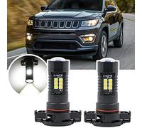 NSLUMO LED Drl Daytime Running Lights for Je.ep Compass MP M6 2017 2018 2019 2020 2021 PSX24W LED Daylight Bulbs Car Led Drl Lamp Drl Daytime Running Lights